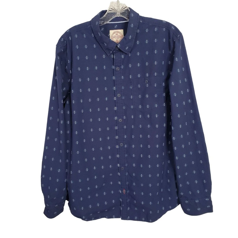FatFace UK Size L Shirt 100% Cotton Embroidered Button Front Long Sleeve Pocket - Picture 2 of 12